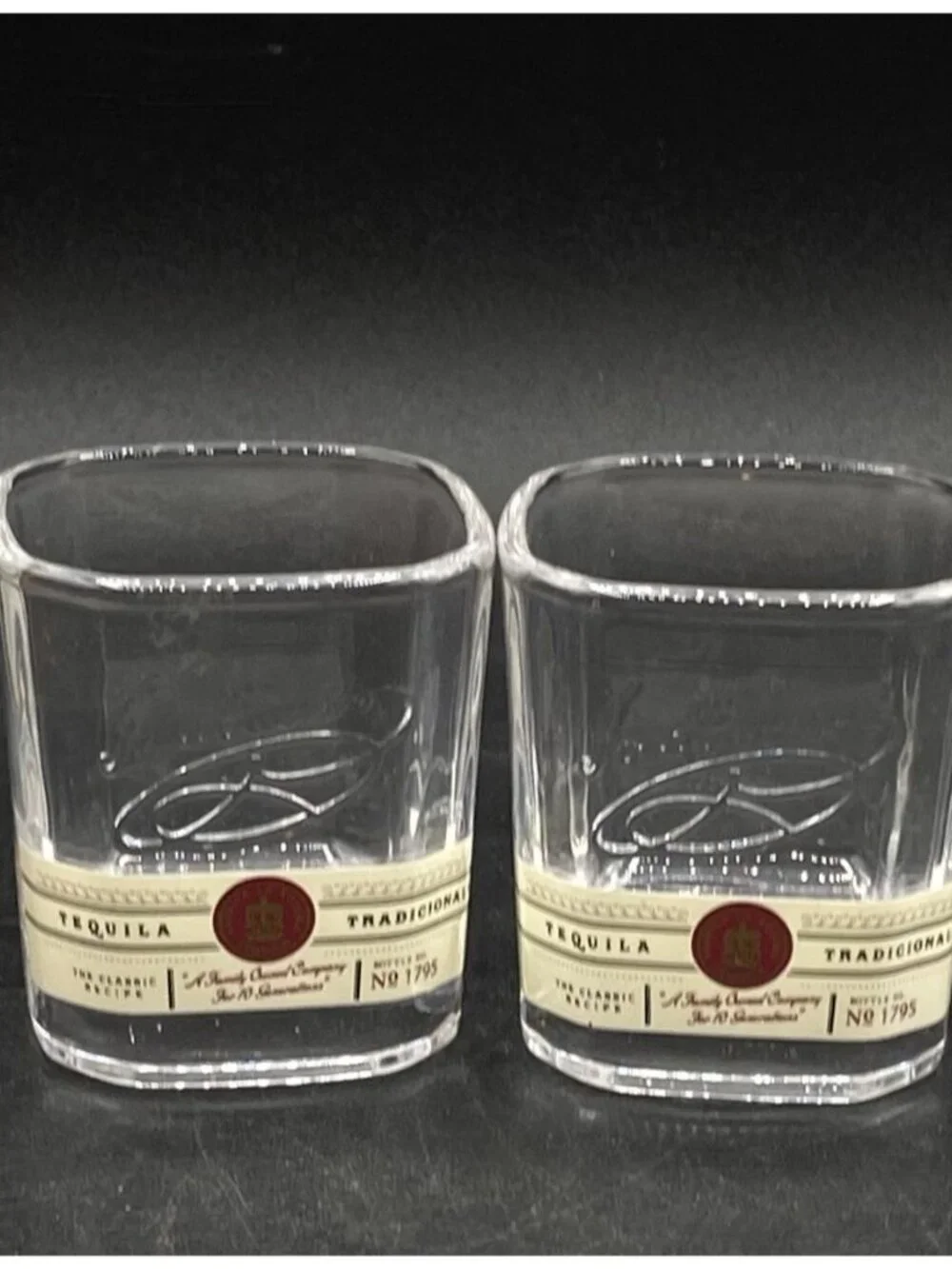 LOT 2 Jose Cuervo Tradicional Tequila Shot Glass no. 1975